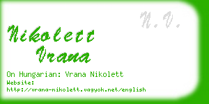 nikolett vrana business card